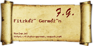 Fitzkó Germán névjegykártya