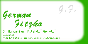 german fitzko business card